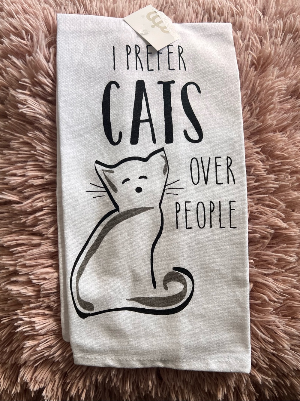 Cat Graphic Tea Towel